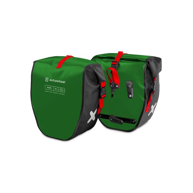 Sacoches vélo Extrawheel Rider Green-Black 30L