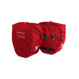 Extrawheel Sacoches de vélo universelles Rider Premium Red 30L Cordura