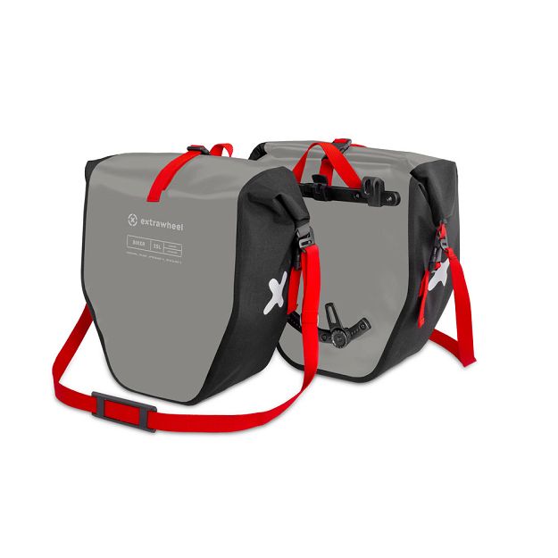 Sacoches de vélo Extrawheel Biker PRO Grey-Black 50L