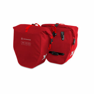 Extrawheel Sacoches de vélo arrière Biker Premium Red 50L Cordura