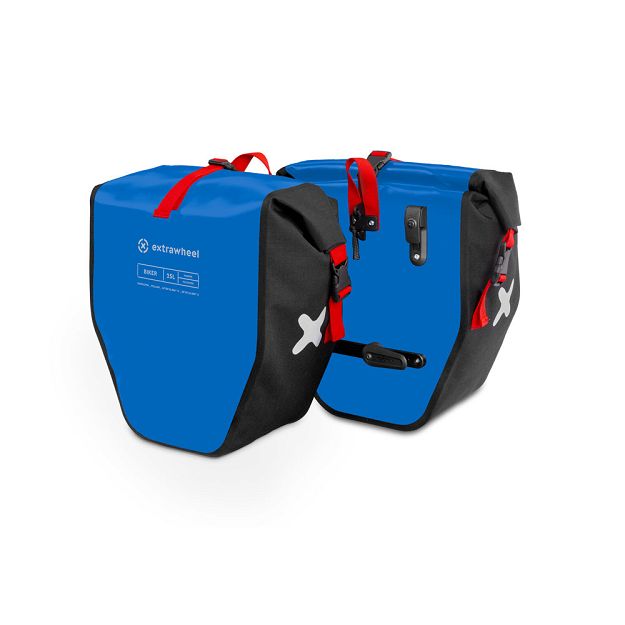 Sacoches vélo Extrawheel Biker Blue-Black 50L