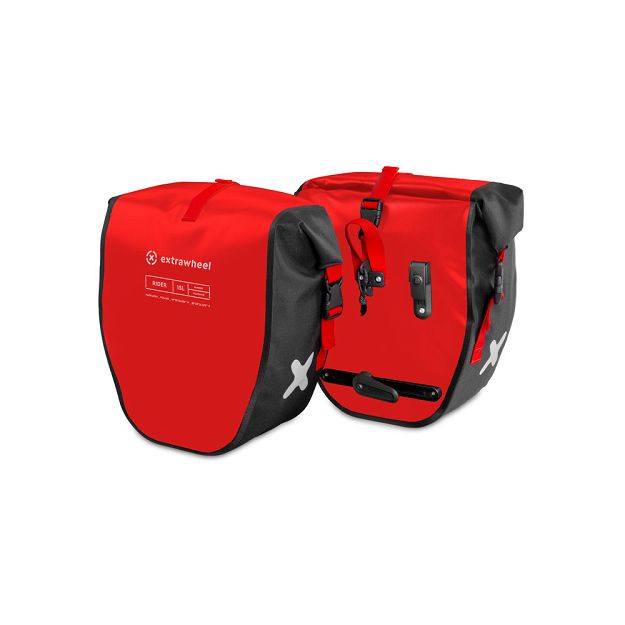 Sacoches vélo Extrawheel Rider Red-Black 30L